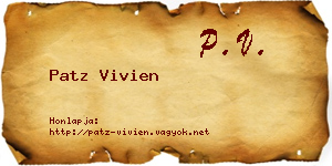 Patz Vivien névjegykártya